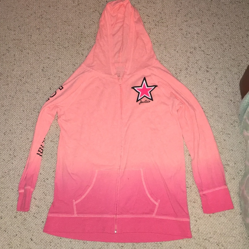 Justice *Light weight hooded jacket. 14/16 Girls